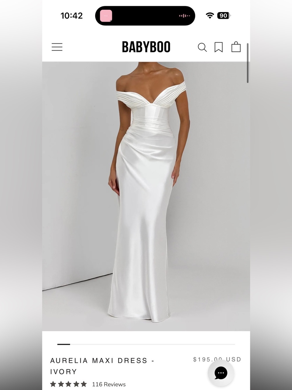 Babyboo Ivory Aurelia Maxi dress
